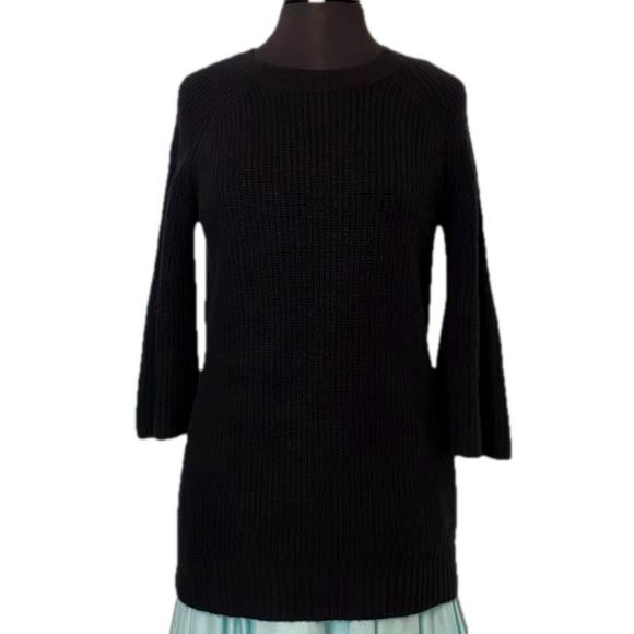 Design History Sweaters - Design History Pure Cashmere Black 3/4 Bell Sleeves Women’s Sweater Size Small
